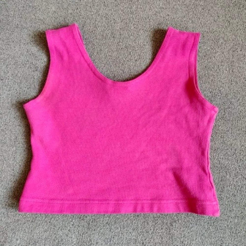 Vtg 90s The Limited Bralette Crop Top Pink Women S Fitted Stretch Gym Festival